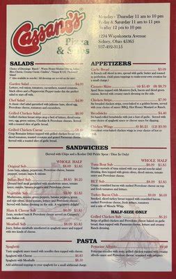 cassano's sidney, ohio menu <mark>9 menu pages, 🖼 1 photo, ⭐ 10 reviews - Al's Pizza menu in Sidney</mark>