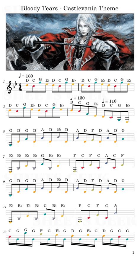 castlevania bloody tears sheet music  Download and print in PDF or MIDI free sheet music for Bloody Tears by Kenichi Matsubara arranged by Demolishman50 for Flute, Oboe, Bassoon, Clarinet other (Woodwind Quartet) Bloody Tears-Theme from Castlevania II Sheet music for Flute, Oboe, Bassoon, Clarinet other (Woodwind Quartet) | Musescore