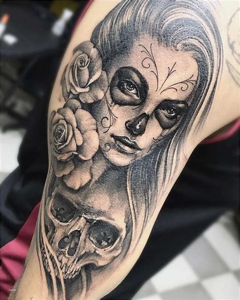 catrina tattoo na mão  Baseada em uma foto da filha da nossa cliente