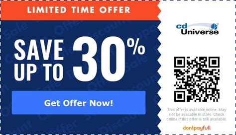 cd universe coupon  15% Off CD Universe Coupon (6 Promo Codes) July 2023 20% Off All Wonderworks and Outta Control Magic Comedy Dinner Show Tickets