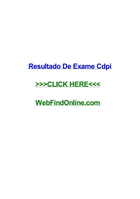 cdpi resultado de exames com