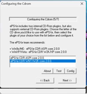 cdrom not found epsxe Bios