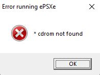 cdrom not found epsxe  * Loading ISO Format [MDF/BIN/IMG2352] ok
