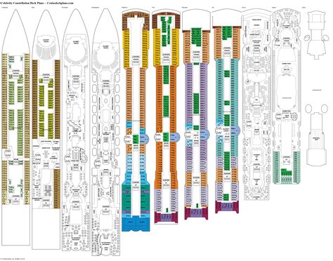 celebrity constellation deck plans Stateroom Cabin Features: - Two lower beds that convert to queen - Sitting area (some with sofa bed) - Large 48-inch porthole window - Bath with shower - Minibar, television, safe, phone, hairdryer