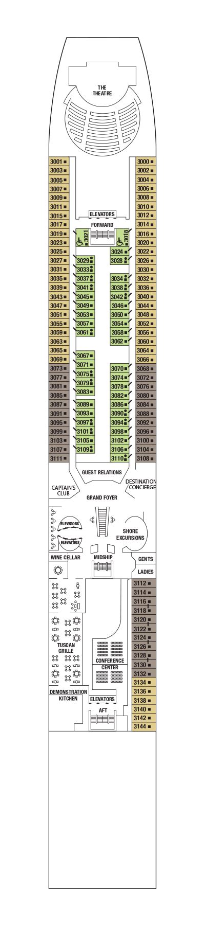 celebrity infinity deck plans  You can expect a space ratio of 37 tons per passenger on this ship