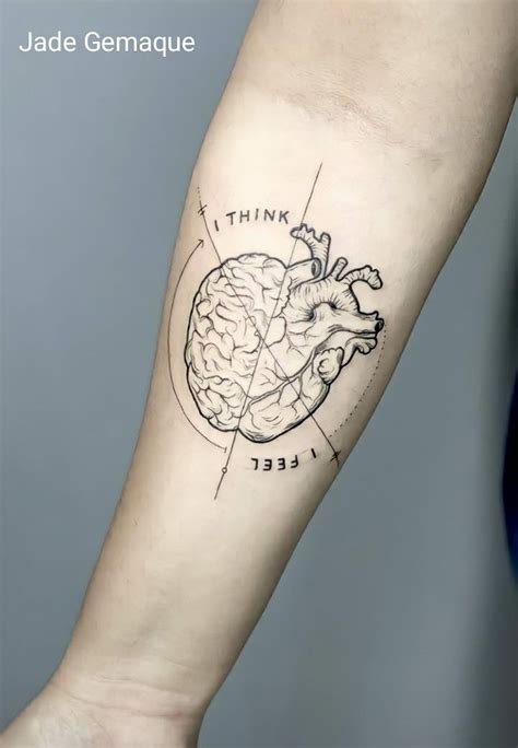 cerebro e coração tatuagem  Frases