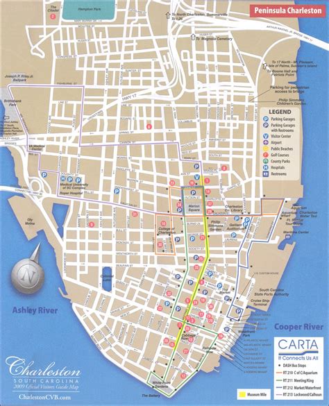 charlston sc map  Crime Grade's crime map shows the safest places in the Charleston area in green