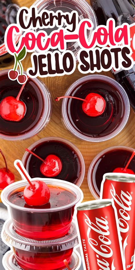 cherry coke jello shots Rum and Cherry Coke Jello Shots