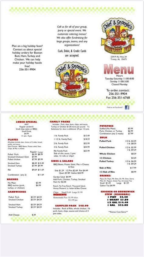 chief and snoogies menu  Mar 21, 2013 Updated Jul 15, 2013