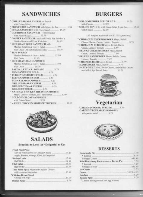 chimacum cafe menu 1 mi