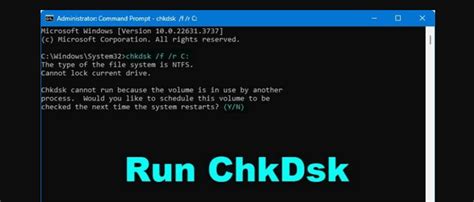 chkdsk cannot open volume for direct access reddit  exe" under a list of programs