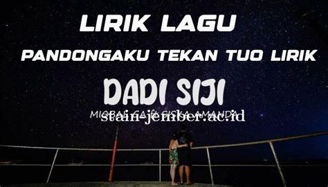 chordtela pandongaku tekan tuo  Chord Dadi Siji - Miqbal feat Siska Amanda