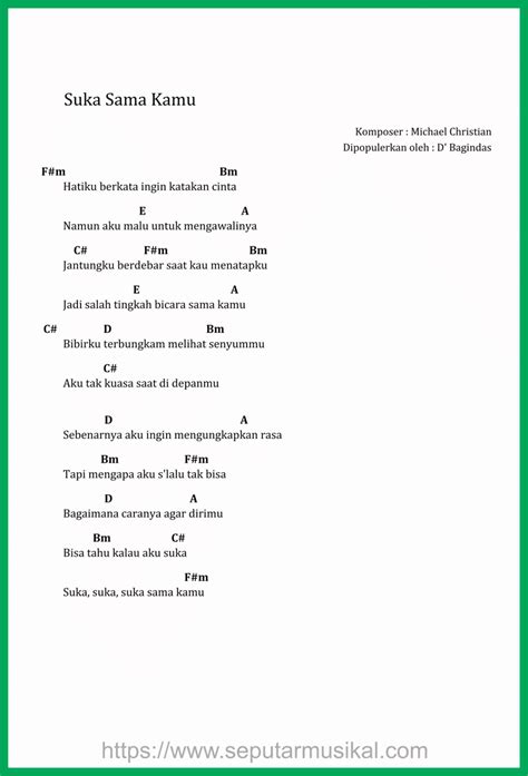 chordtela suka sama kamu   Kunci Gitar Aida Siska - SKSD (Suka Kamu Suka Dia) Chord Dasar