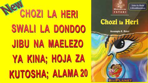 chozi la heri dondoo questions and answers pdf com