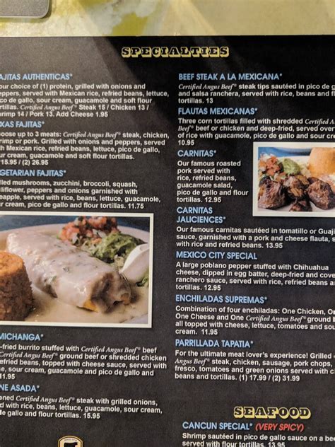 chupito's azteca grille menu  Back To Menu