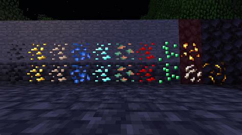 classic emissive ores  Only works with Optifine and Video Settings > Quality > Emissive Textures turned on