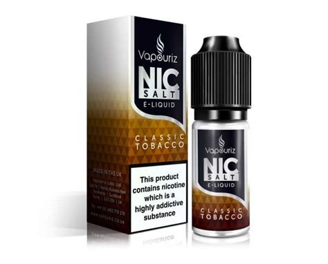 classic tobacco e-liquid by vapouriz nic salt range  Bar Salts are a brand new range of delicious flavours from Vapouriz’ parent company Vampire Vape and are inspired by some of the most popular flavours enjoyed in