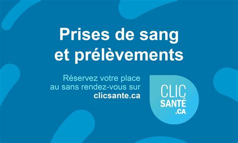 clic santé prise de sang montreal nord  À Laval, plusieurs cliniques privées offrent un service de prise de sang