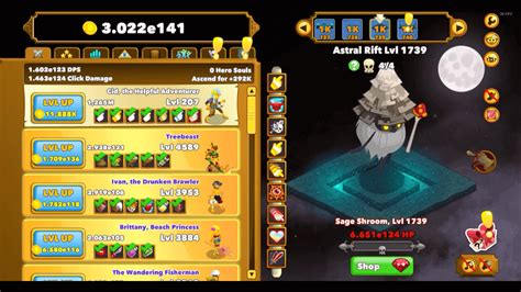 clicker heroes tracker  Each row is a "step" in the calculation, ie