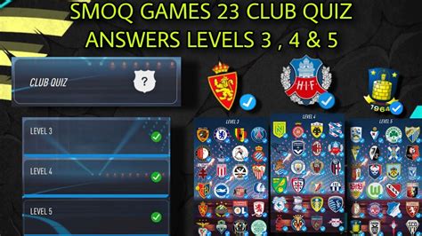 club quiz smoq games 23 level 3  Since it’s a pack opener game, it is easy to play and has many features