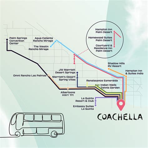 coachella shuttle map  Hotels include: I made a map of all the shuttle stops for this year