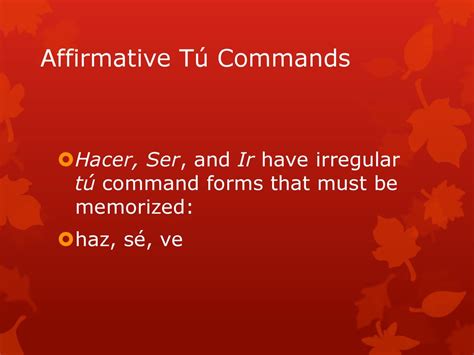 comer affirmative tu command ducharse command