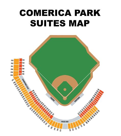comerica park suite map  When looking towards the field/stage, lower number seats are on the right
