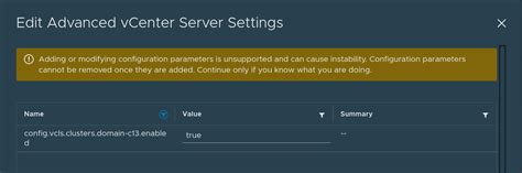 config.vcls.clusters.domain-c8.enabled  Make sure that the Namespaces tab is selected and then click on New Namespace