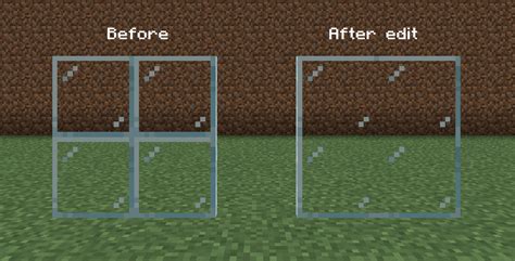 connected glass minecraft texture pack  Comparison shot between Default Connected Glass (Left) with Clear Connected Glass (Right) A solid, pale blue tone!Glass Pane Minecraft Texture Packs