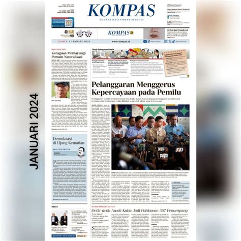 contoh artikel di koran kompas  Sementara