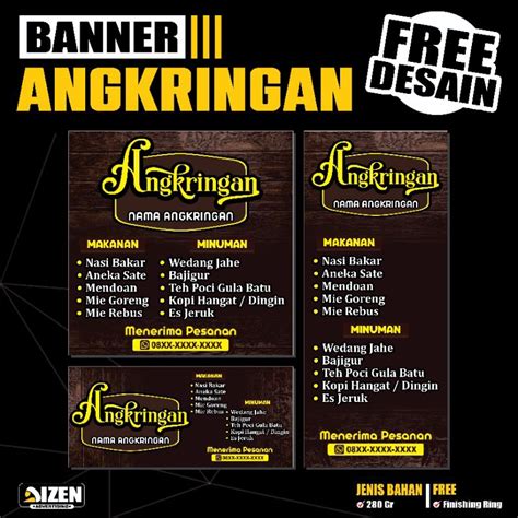 contoh desain banner angkringan  Ini didirikan sejak Februari 2015 BBM