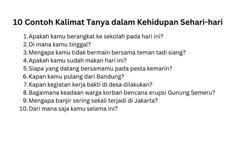 contoh kalimat tanya berapa D