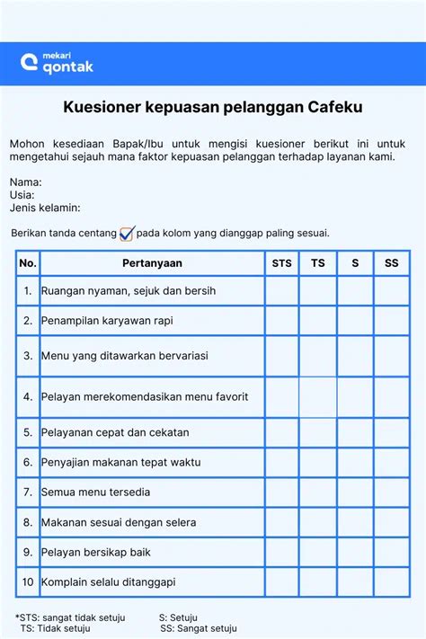 contoh kuesioner kepuasan pelanggan restoran  bagi kepuasan pelanggan saya