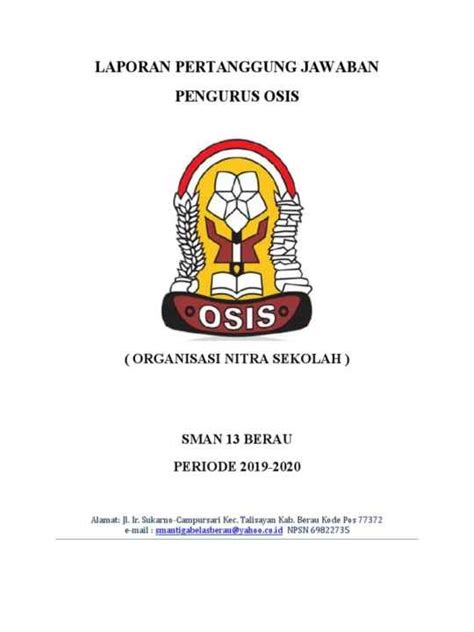 contoh laporan pertanggung jawaban osis  Yudi_Ardiyansyah11