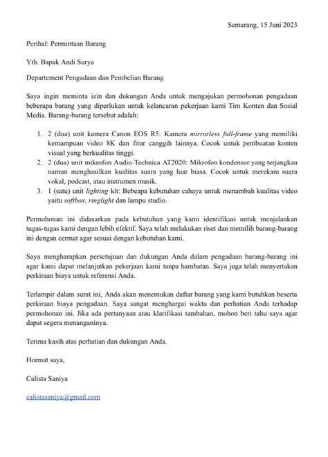 contoh memo permintaan barang Setiap kerusakan pada fasilitas Puskesmas segera dibuat memo permintaan perbaikan barang atau memo permintaan pergantian barang; 4