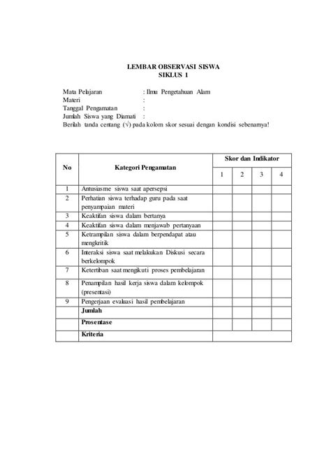 contoh penelitian observasi  Ketiganya harus disertai indikator yang jelas karena dengan demikian, Anda akan mudah menentukan