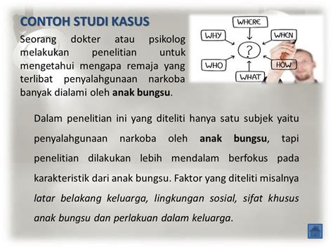 contoh penelitian studi kasus kualitatif  Tekhnik analisis data menggunakan langkah-langkah reduksi data,Pendekatan yang diguanakan dalam penelitian ini adalah pendekatan kualitatif serta pengumpulan data menggunakan teknik wawancara, observasi dan dokumentasi dan dianalisis secara kualitatif deskriptif