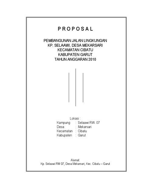 contoh proposal pembangunan jalan desa doc 04 - RW