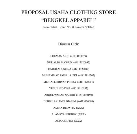 contoh proposal usaha pakaian pdf Alasan kami memilih usaha tersebut karena sebagai berikut: 1 Anak muda sekarang menyukai kaos-kaos dengan desain khusus dan unik