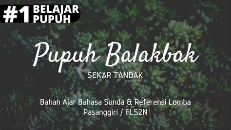 contoh pupuh balakbak  Pupuh Gurisa, 5