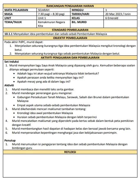 contoh refleksi rph english Contoh Ayat-Ayat Refleksi RPH Pengajaran dan Pembelajaran di sekolah memerlukan persediaan dan penyediaan Rancangan Pengajaran Harian (RPH) oleh