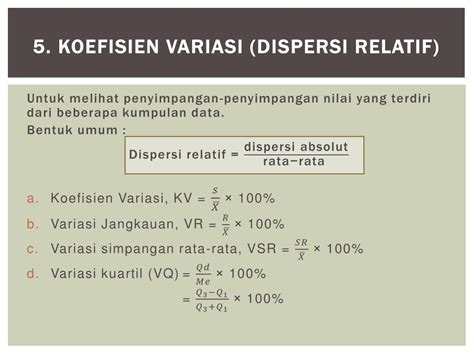 contoh soal koefisien variasi  Anda perlu mengetahui rata-rata kumpulan data Anda