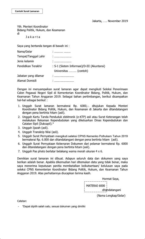 contoh surat  Perkenalkan saya [Nama pelamar]