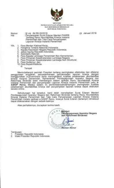 contoh surat edaran pemerintah E/HK