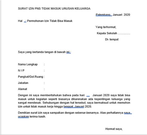 contoh surat izin tidak masuk kampus  Salam Penutup, Nama Pengirim, Tanda Tangan 2 Beberapa Contoh Surat Permohonan Izin Kegiatan 2