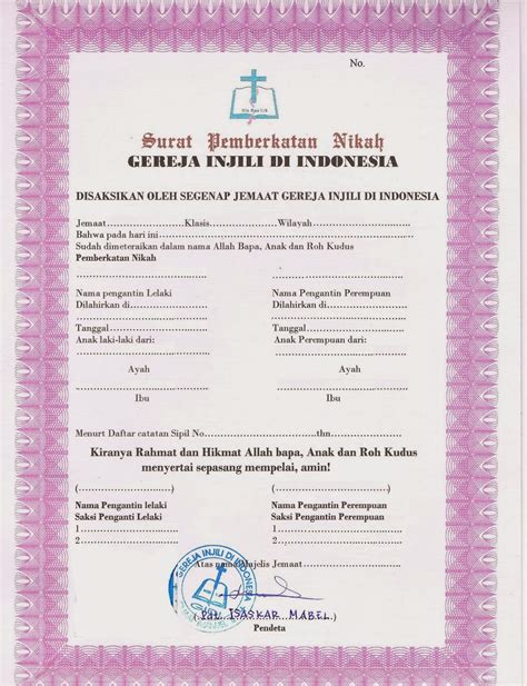 contoh surat nikah dari gereja  18 contoh surat nikah gereja katolik pdf doc zip surat jalan