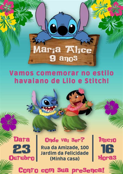 convite lilo e stitch online  Back Featured