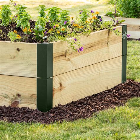 corners for raised garden bed Corner blocks allow for perfectly square angles and flush capping means the wall can double as a garden seat