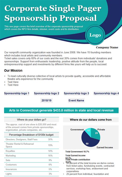 corporate sponsorship proposal template  Customize this