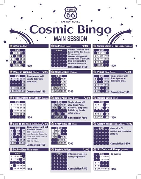 cosmic bingo route 66  $89